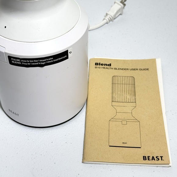 Beast Health Blender Model B10 White‎ 1000 Watt Motor with Manual - Picture 2 of 10